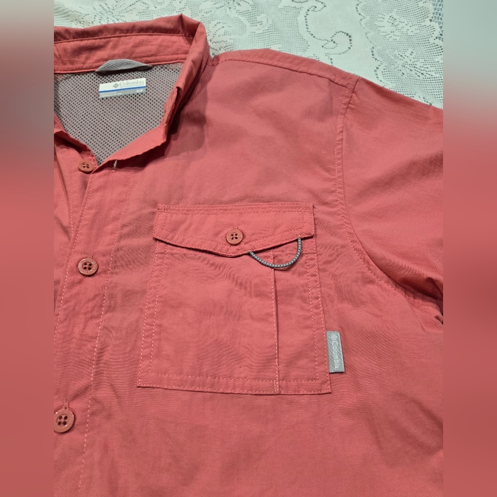 Men's Coral Short Sleeve Shirt - Picture 3 of 10